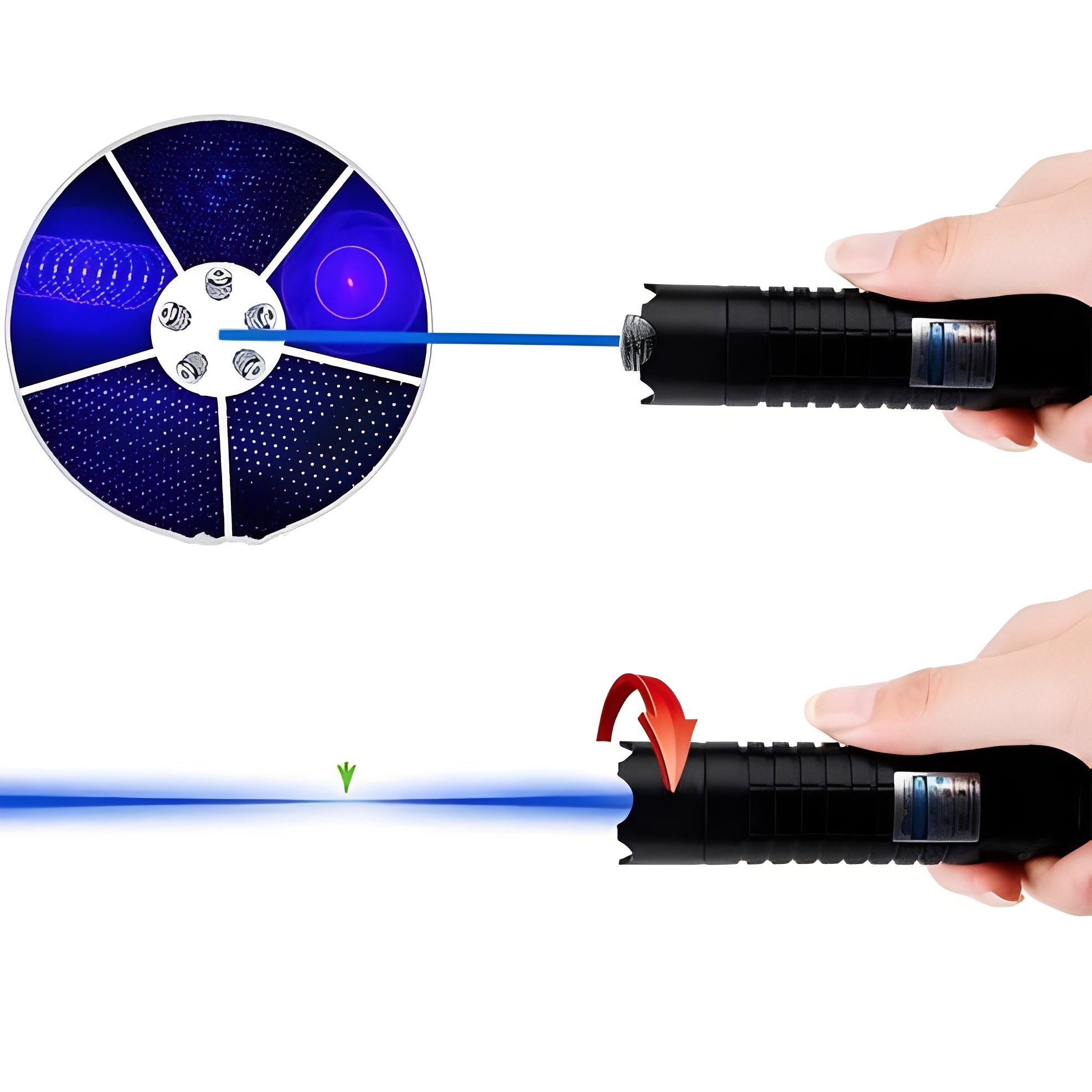 Rechargeable Adjustable Focus Beam Torch - Versatile LED Flashlight with Customizable Brightness