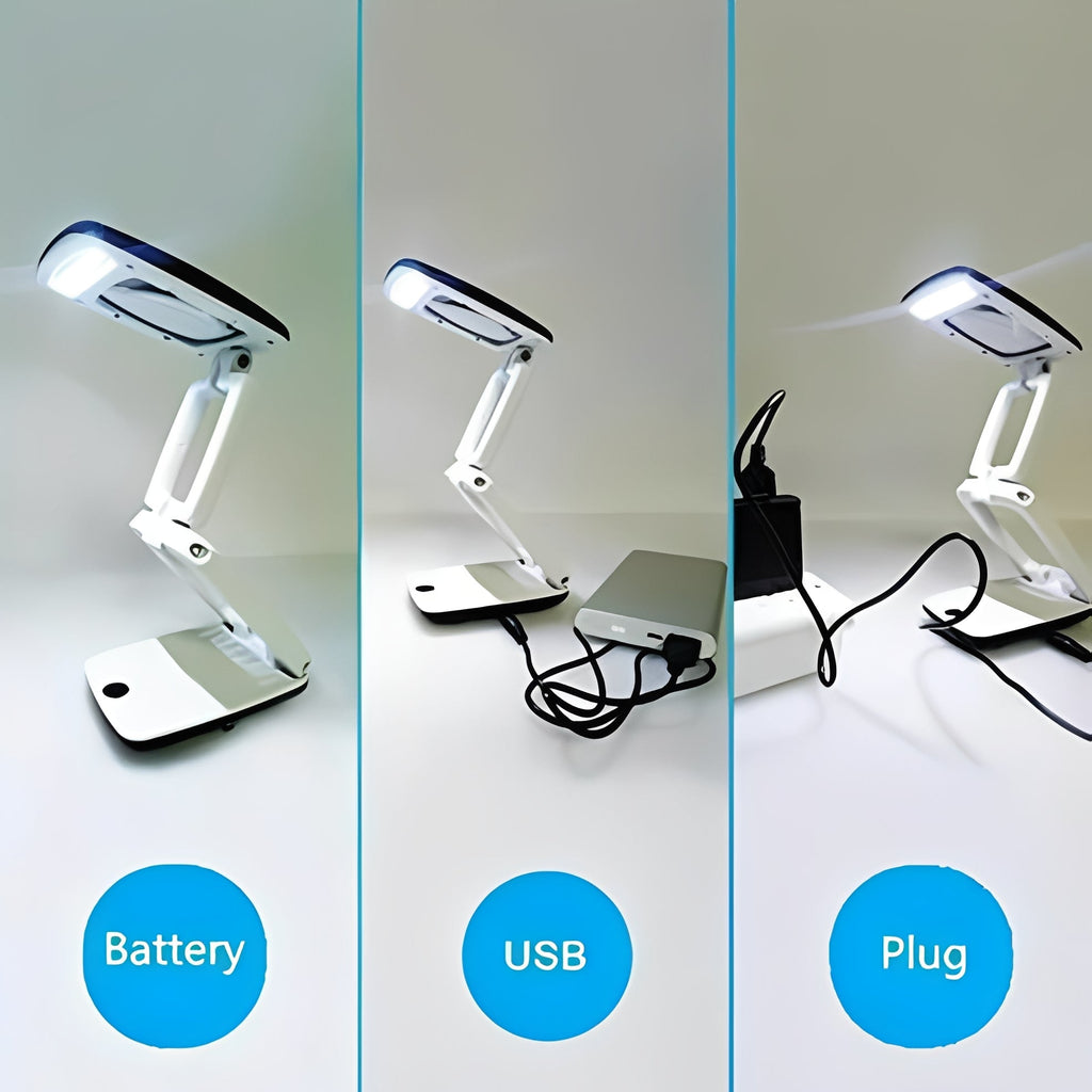 Adjustable LED Floor Magnifier with Extra-Large Viewing Lens - Perfect for Reading, Hobbies, and Crafts