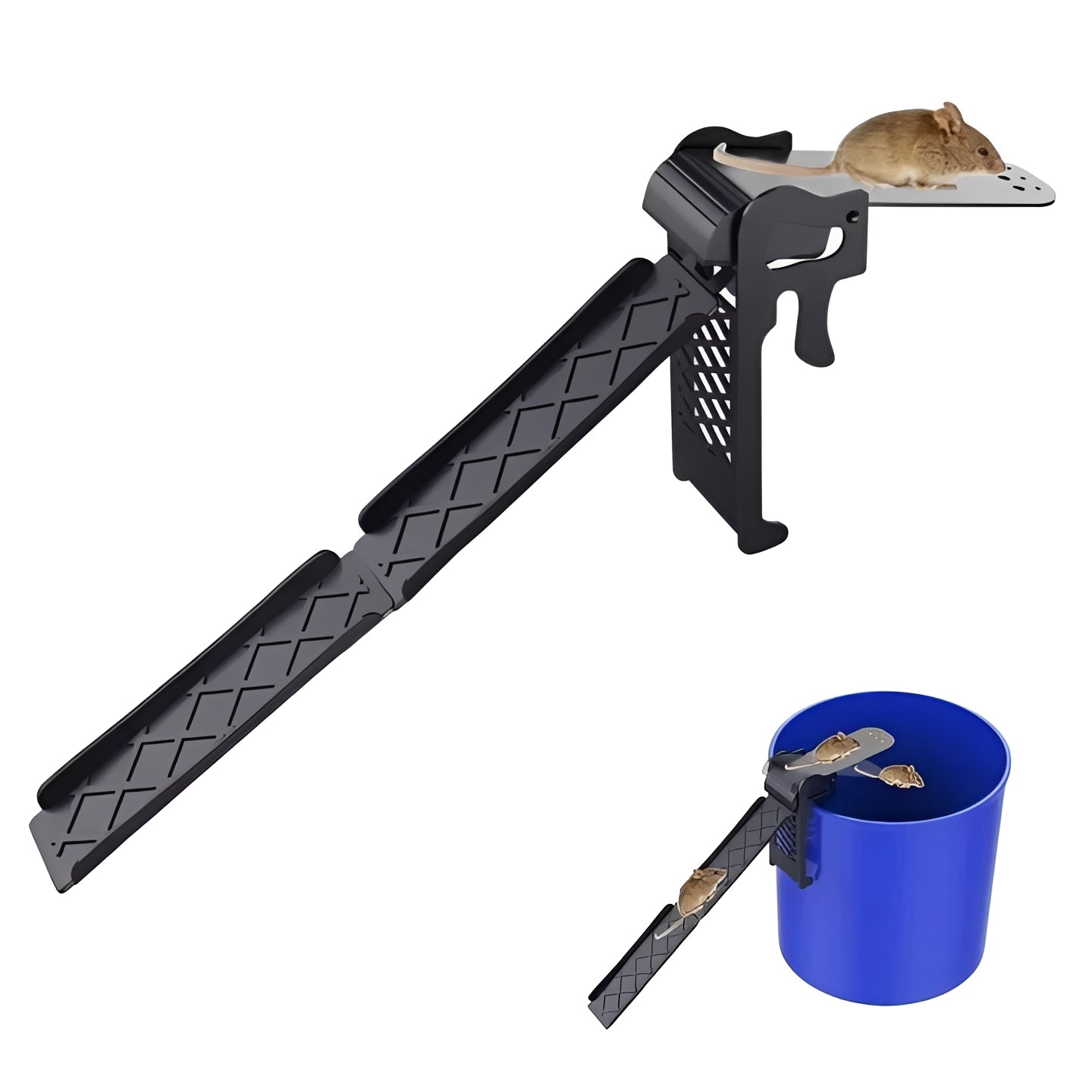 Reusable Walk Plank Bucket Trap Attachment - Eco-Friendly Pest Control Solution for Efficient Outdoor Use