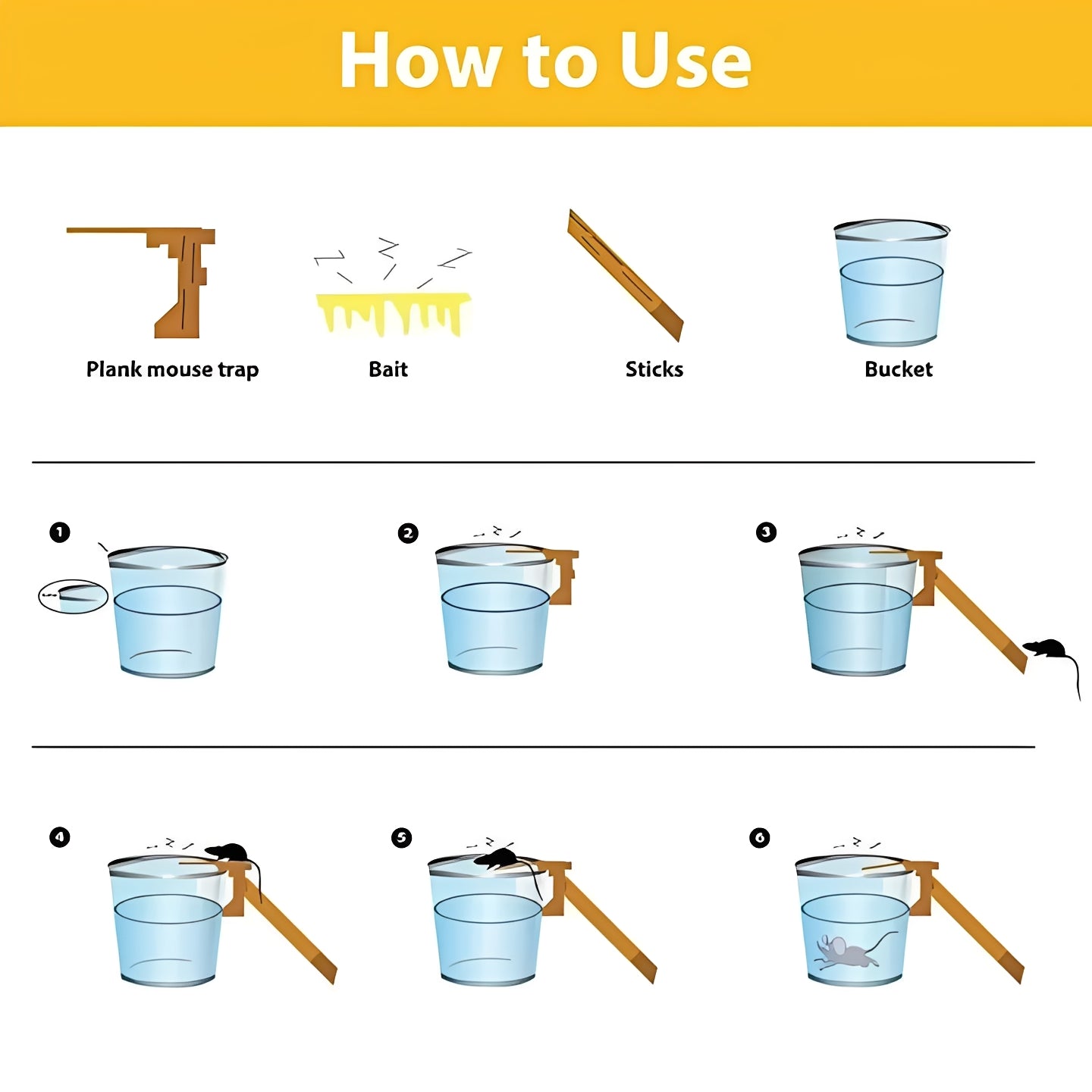 Reusable Walk Plank Bucket Trap Attachment - Eco-Friendly Pest Control Solution for Efficient Outdoor Use