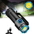Rechargeable LED Flashlight with Magnetic Base - Ultra Bright, Portable, and Versatile for Home, Outdoor, and Emergency Use