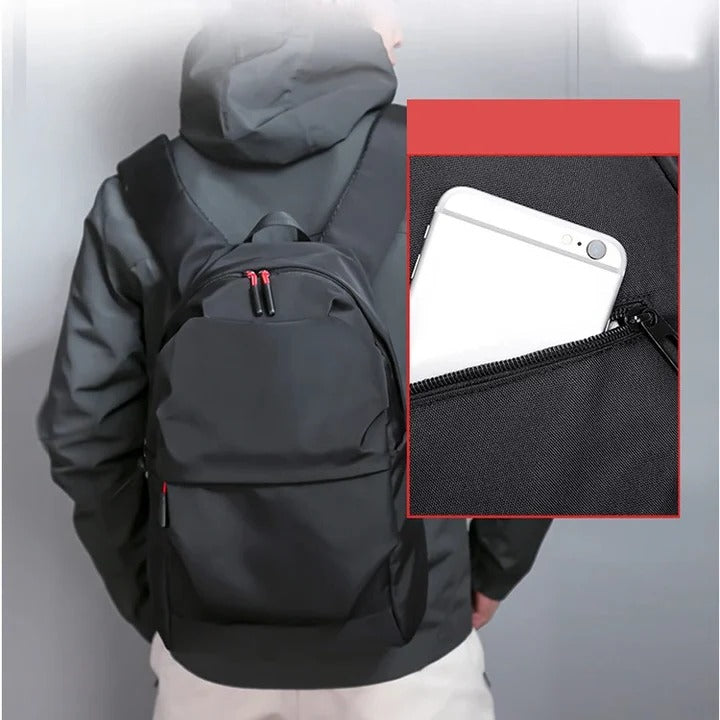 Versatile Black Backpack with Multiple Storage Pockets - Ideal for Travel, School, and Outdoor Adventures