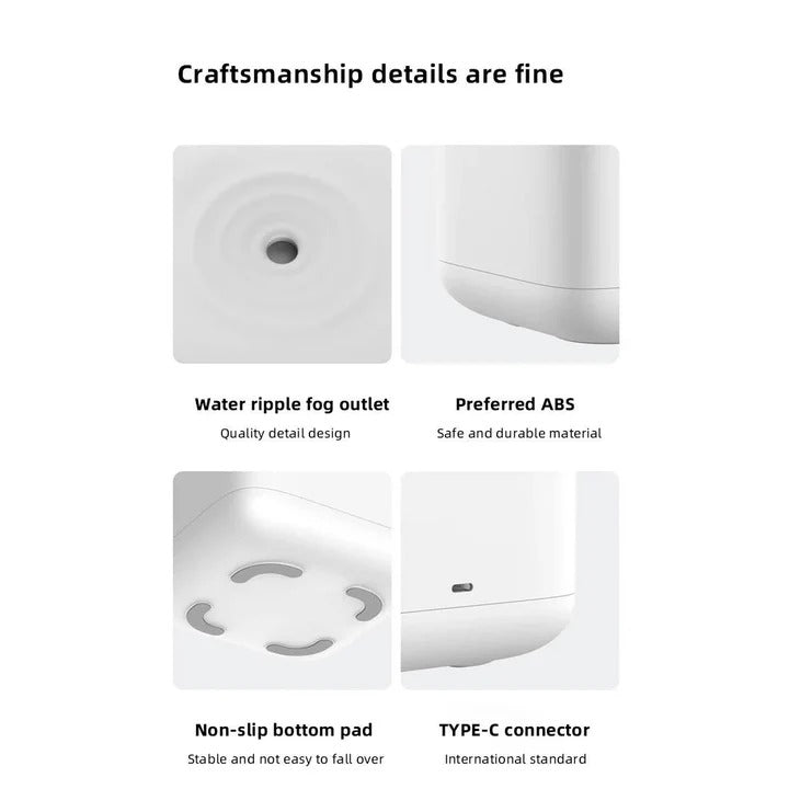 USB-Powered Mist Maker with LED Display - Ultrasonic Humidifier for Home & Office