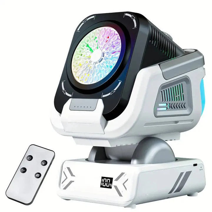 LED Bubble Blower with Rotating Base - Colorful Light-Up Bubble Machine for Kids