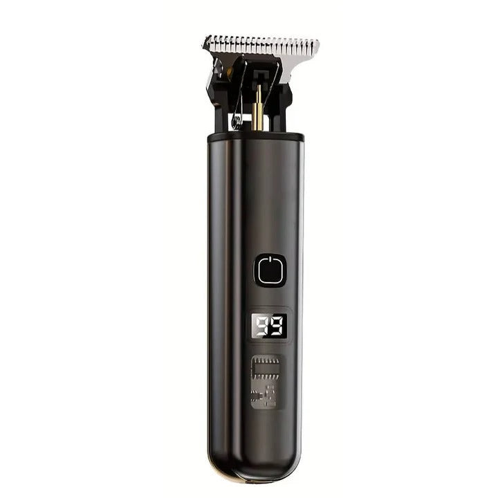 Rechargeable Hair Trimmer with Detachable Blade & LED Indicator - Cordless Precision Grooming Tool