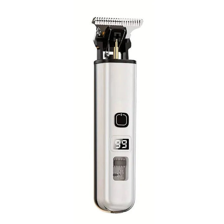 Rechargeable Hair Trimmer with Detachable Blade & LED Indicator - Cordless Precision Grooming Tool