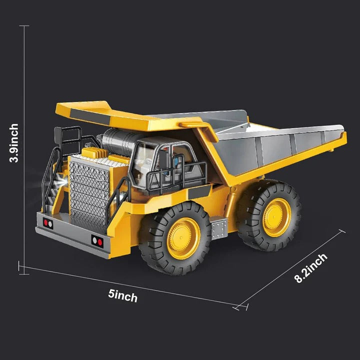 Remote Control Construction Vehicle with Interchangeable Tools - Versatile RC Excavator and Loader for Kids