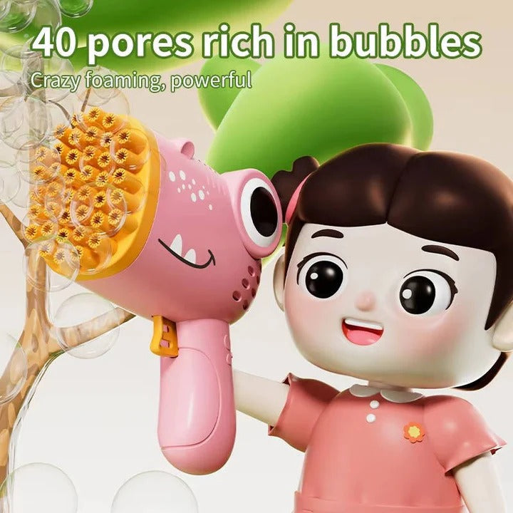 Battery-Powered Dinosaur Bubble Blowing Toy for Kids - Fun Outdoor Activity & Party Favor
