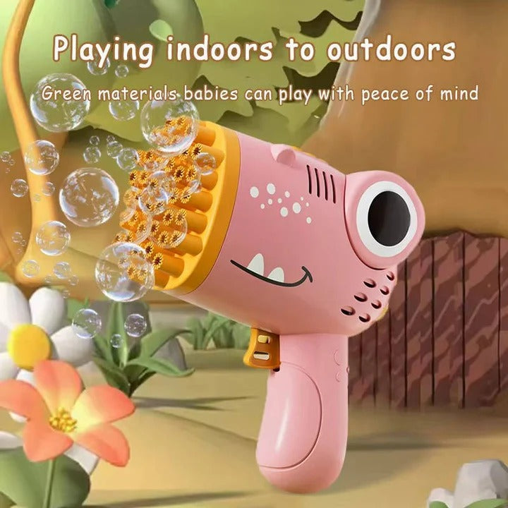 Battery-Powered Dinosaur Bubble Blowing Toy for Kids - Fun Outdoor Activity & Party Favor