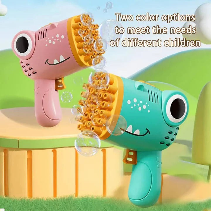 Battery-Powered Dinosaur Bubble Blowing Toy for Kids - Fun Outdoor Activity & Party Favor