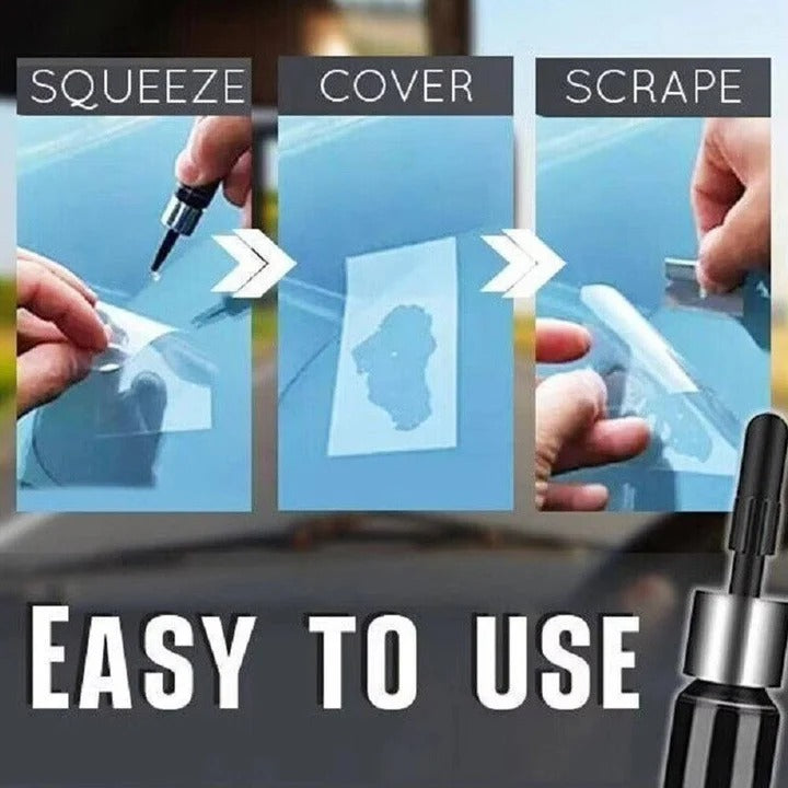 Premium Windshield Repair Kit for Chips & Surface Cracks - Easy DIY Solution for Clear, Durable Repairs