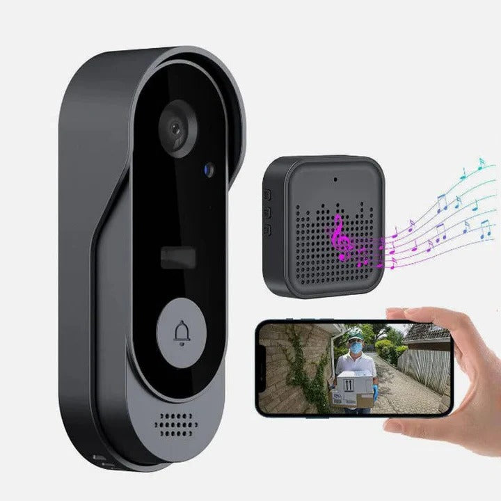 Wireless Smart Video Doorbell with Local Storage & Two-Way Audio - HD Night Vision, Motion Detection, Easy Installation