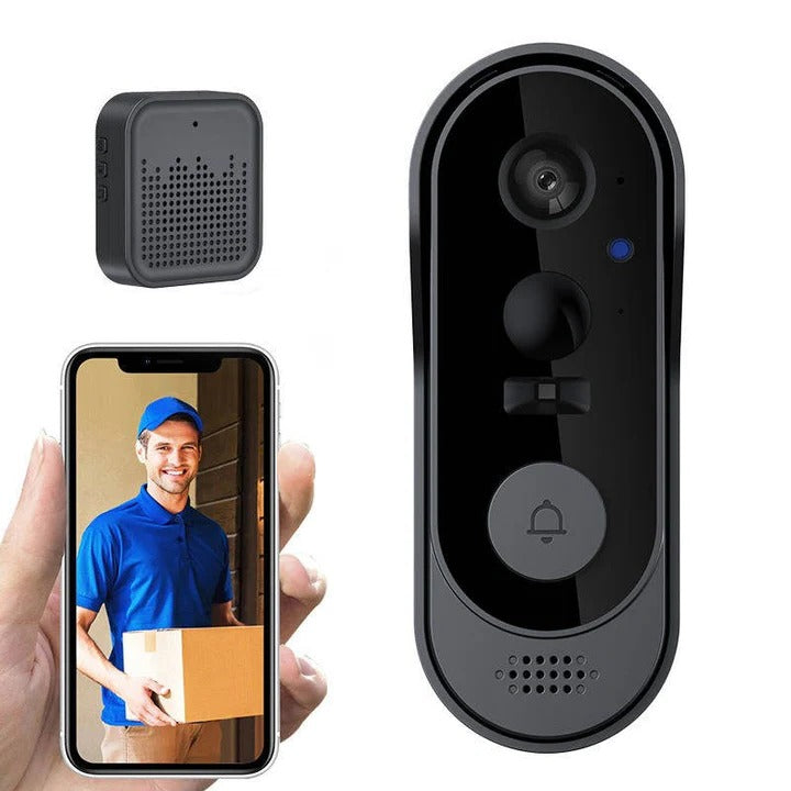 Wireless Smart Video Doorbell with Local Storage & Two-Way Audio - HD Night Vision, Motion Detection, Easy Installation