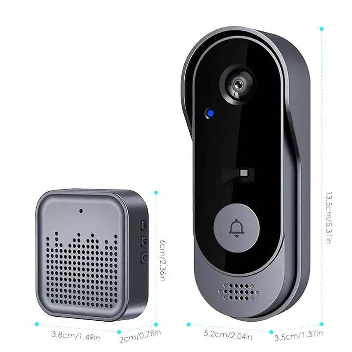 Wireless Smart Video Doorbell with Local Storage & Two-Way Audio - HD Night Vision, Motion Detection, Easy Installation