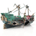 Realistic Sunken Boat Aquarium Ornament - Perfect for Freshwater & Saltwater Tanks | Enhance Your Aquatic Decor