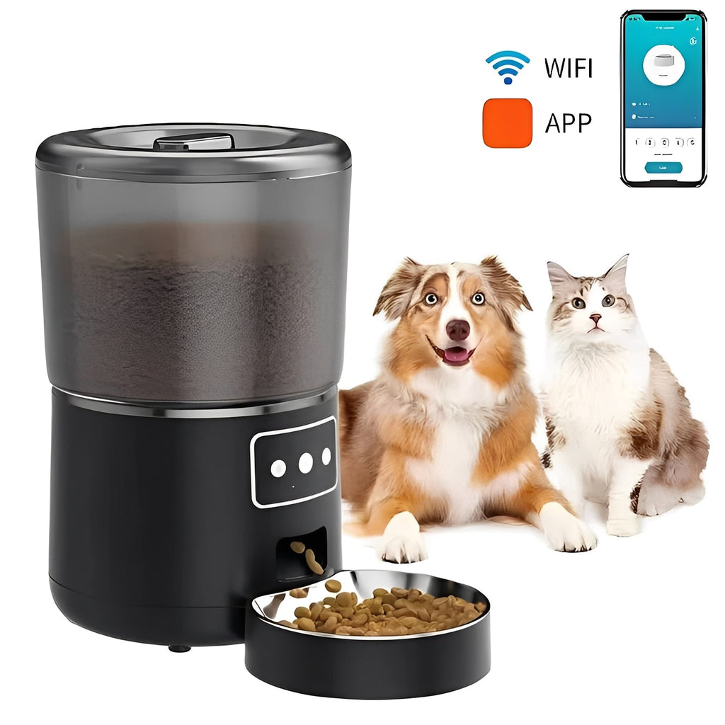 Smart Automatic Pet Feeder & Meal Dispenser - Programmable, Wi-Fi Enabled, Portion Control for Dogs & Cats