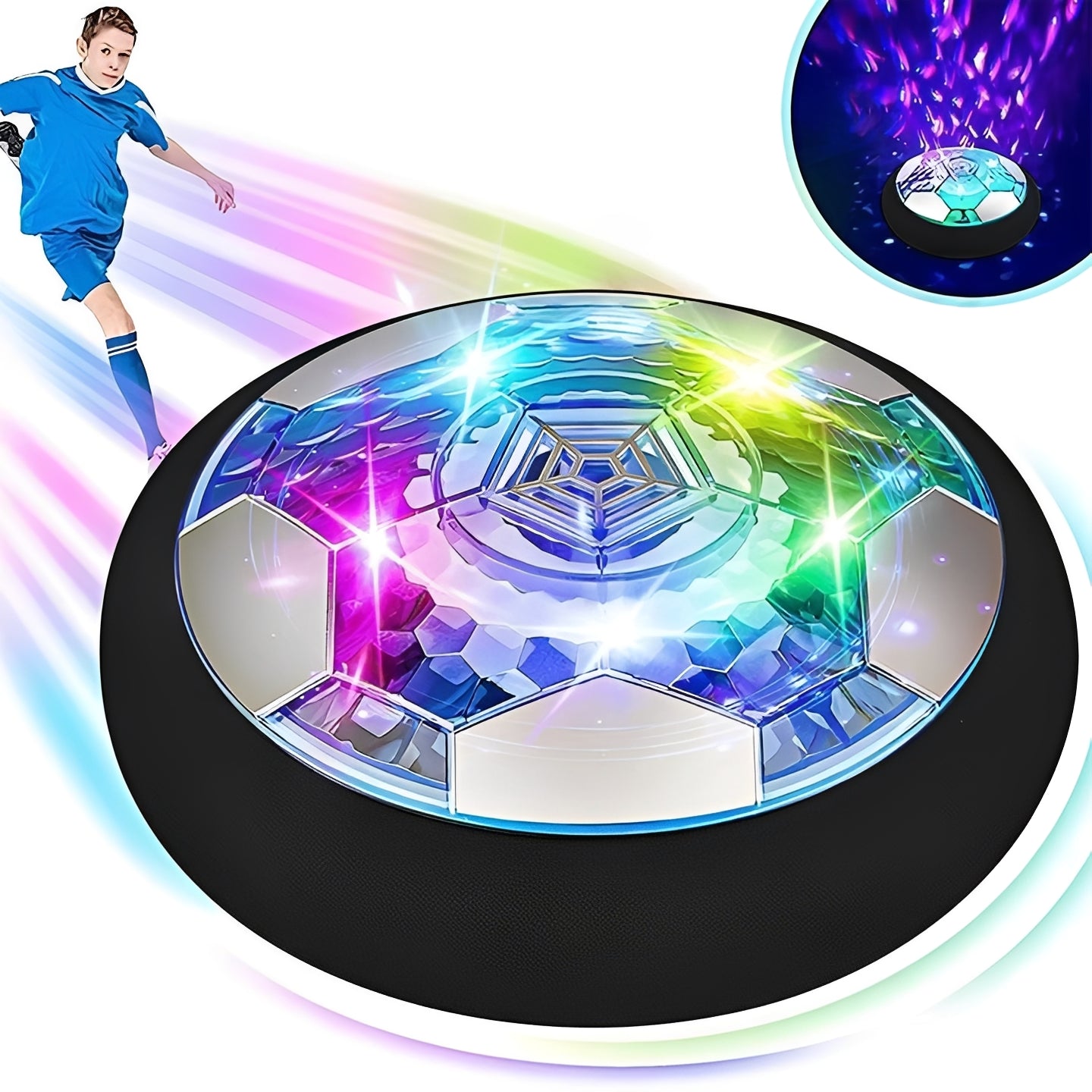 LED Air Hover Soccer Ball - Indoor Play with Colorful Lights | Fun & Safe for Kids