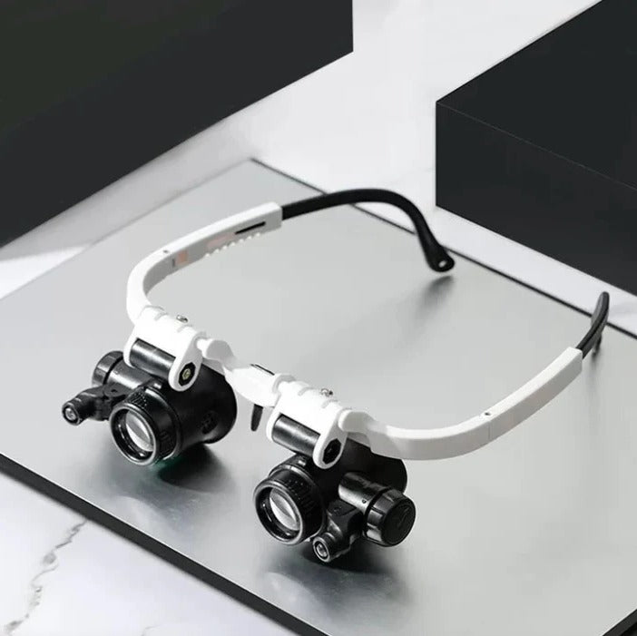 LED Magnifying Glasses with Interchangeable Lenses - Adjustable Magnification for Precision Viewing