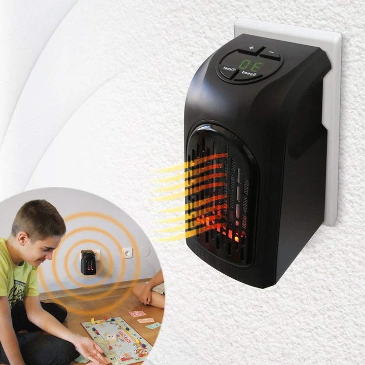 Portable Electric Ceramic Heater with Adjustable Power Settings - Energy Efficient Space Heater for Home & Office