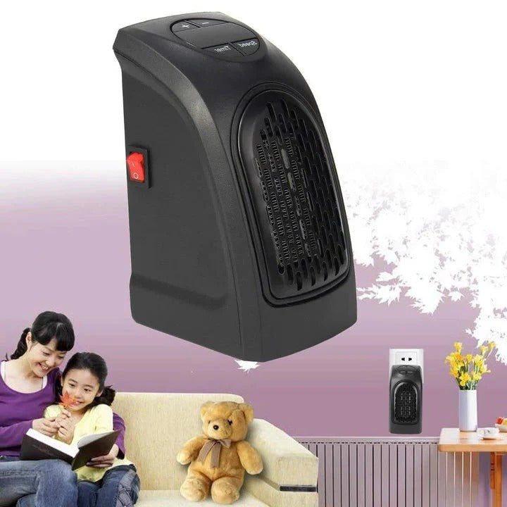 Portable Electric Ceramic Heater with Adjustable Power Settings - Energy Efficient Space Heater for Home & Office