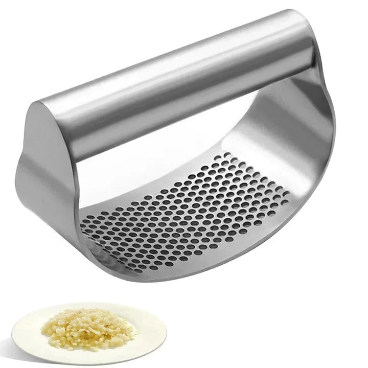 Premium Stainless Steel Garlic Press Rocker - Effortless Kitchen Tool for Minced Garlic & Herbs