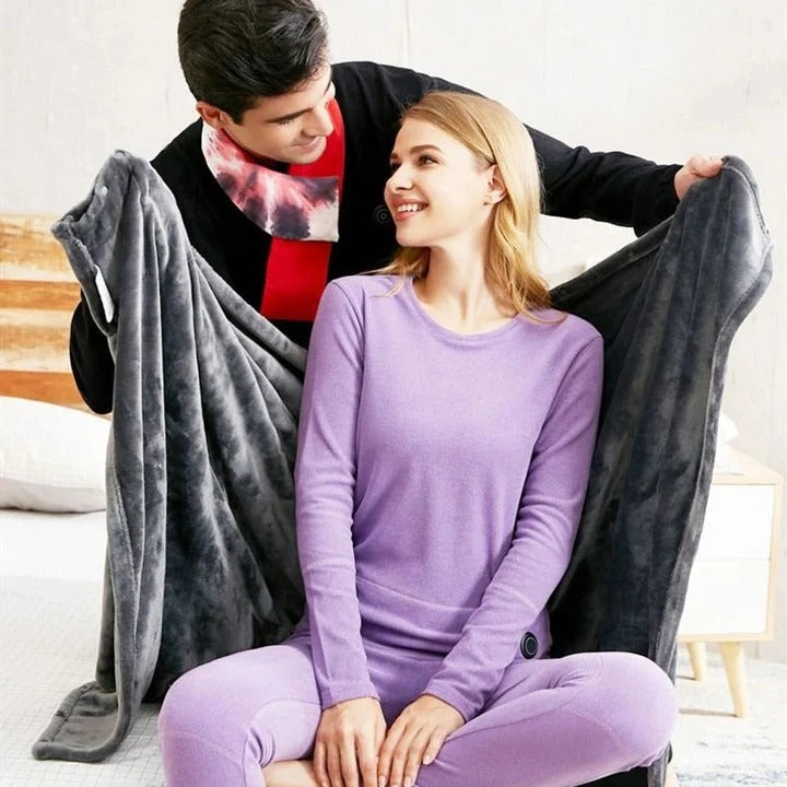 USB Heated Electric Throw Blanket - Cozy Warmth for Home & Travel