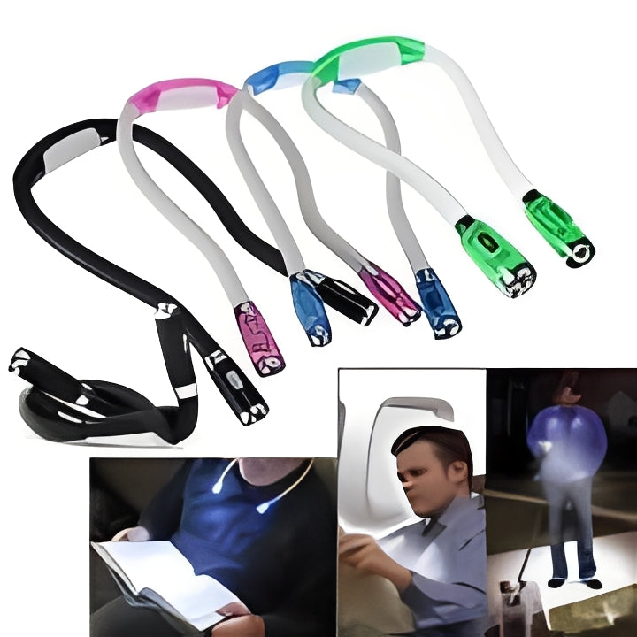 Adjustable LED Flexible Neck Reading Light - Perfect for Bedside & Travel
