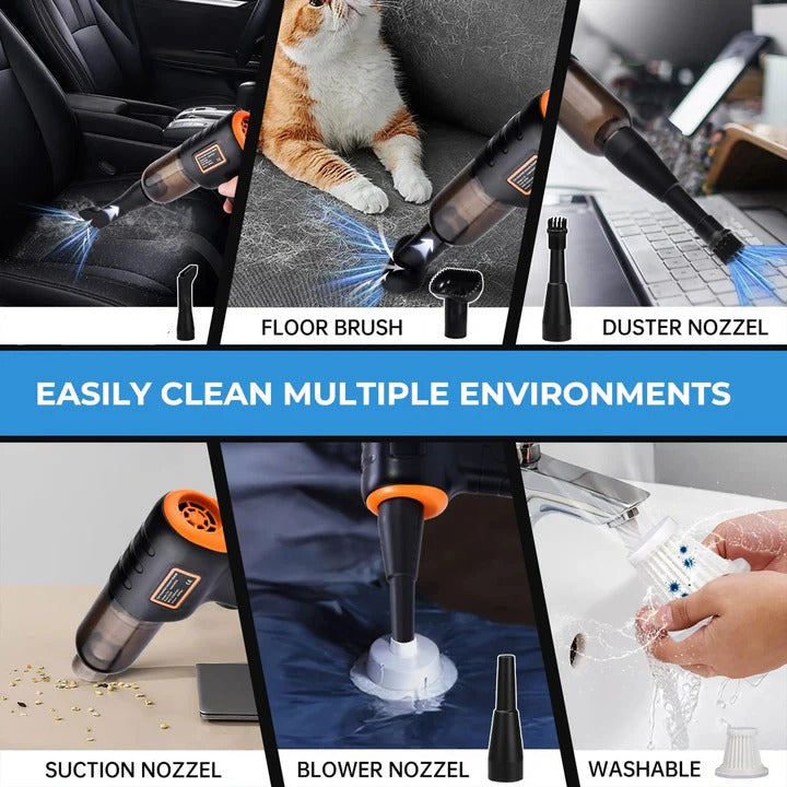 Portable Cordless Handheld Car Vacuum - Lightweight, Powerful Suction for Easy Cleaning