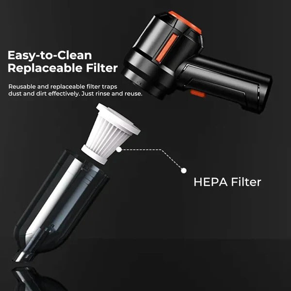 Portable Cordless Handheld Car Vacuum - Lightweight, Powerful Suction for Easy Cleaning
