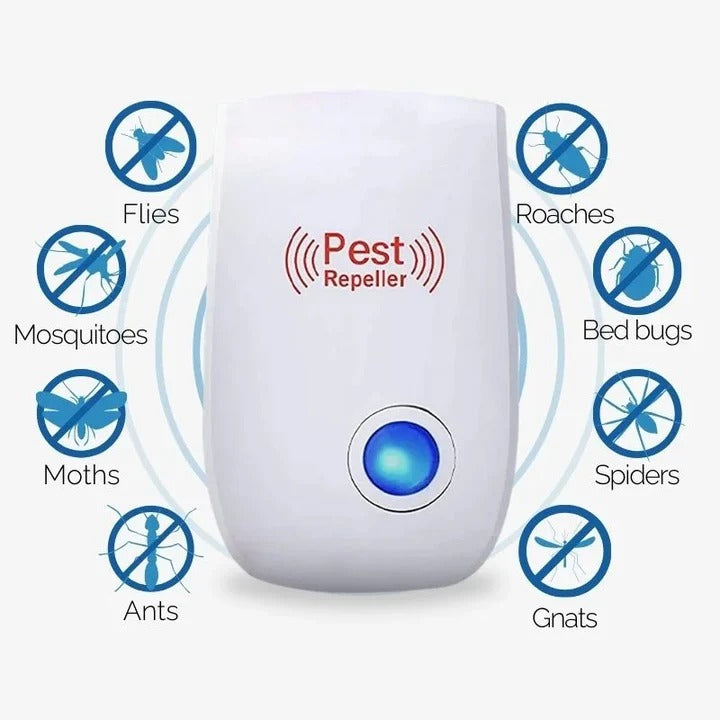 Ultrasonic Fly Repeller - Plug-In Pest Control Device for Home & Outdoor Use
