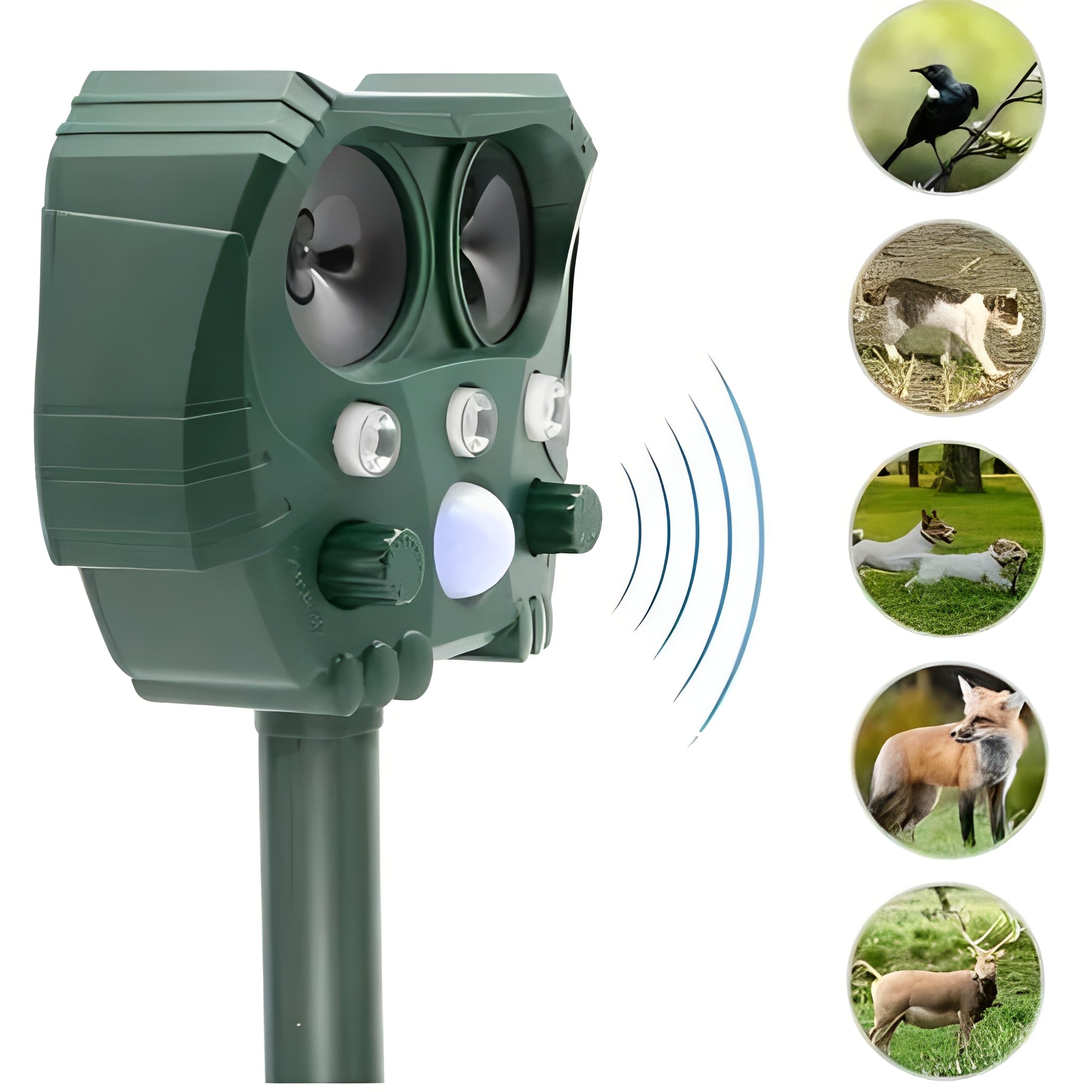 Solar-Powered Ultrasonic Snake Deterrent with Advanced Motion Sensor Technology - Eco-Friendly Outdoor Repellent