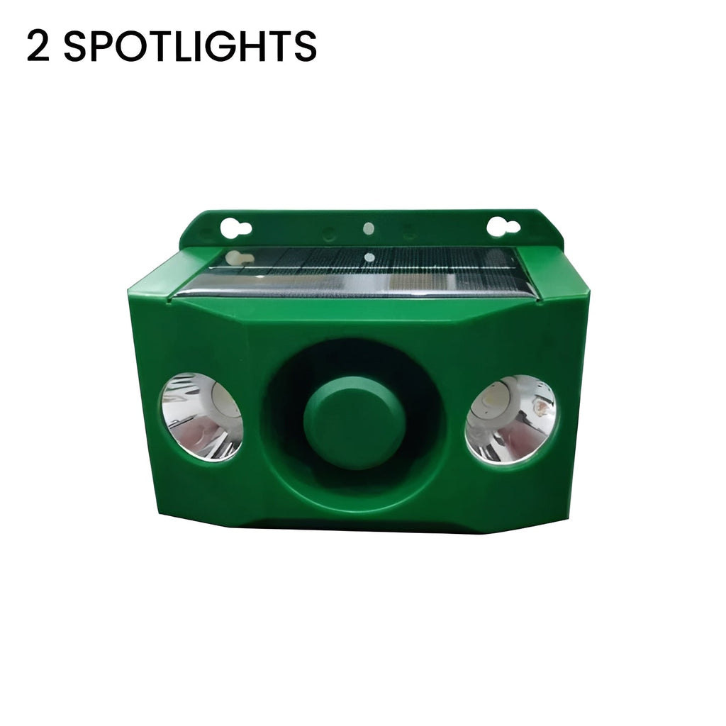 Solar-Powered Animal Repellent with Motion-Activated Warning Light System - Eco-Friendly Pest Control Solution