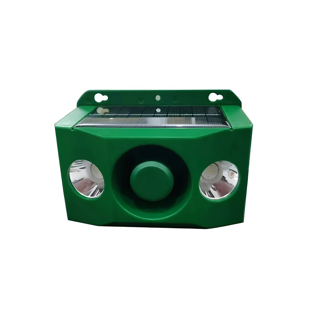 Solar-Powered Animal Repellent with Motion-Activated Warning Light System - Eco-Friendly Pest Control Solution