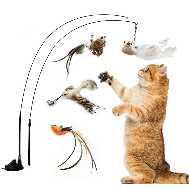 Interactive Plush Bird Cat Toy Set - Engaging Soft Toys for Cats & Kittens