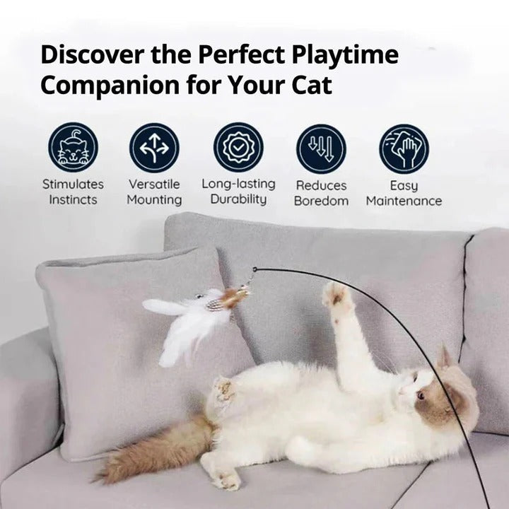 Interactive Plush Bird Cat Toy Set - Engaging Soft Toys for Cats & Kittens