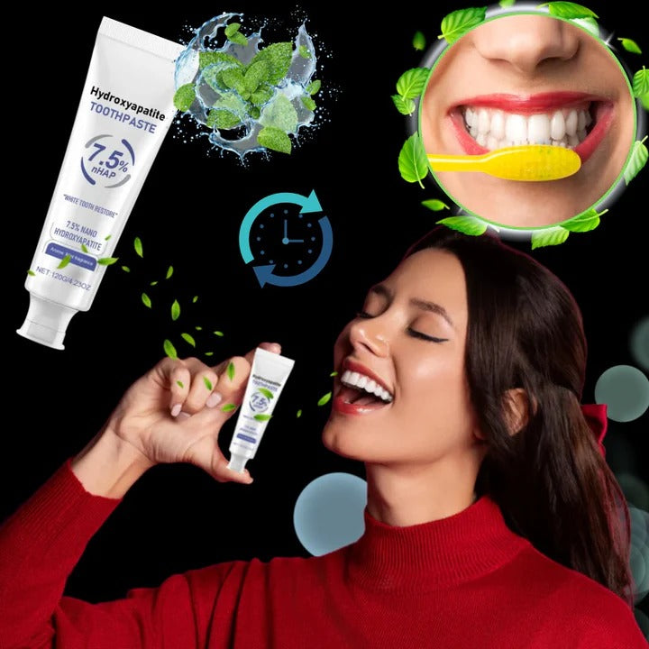 Nano Hydroxyapatite Toothpaste - Gentle Low Abrasive Formula for Effective Whitening & Enamel Protection
