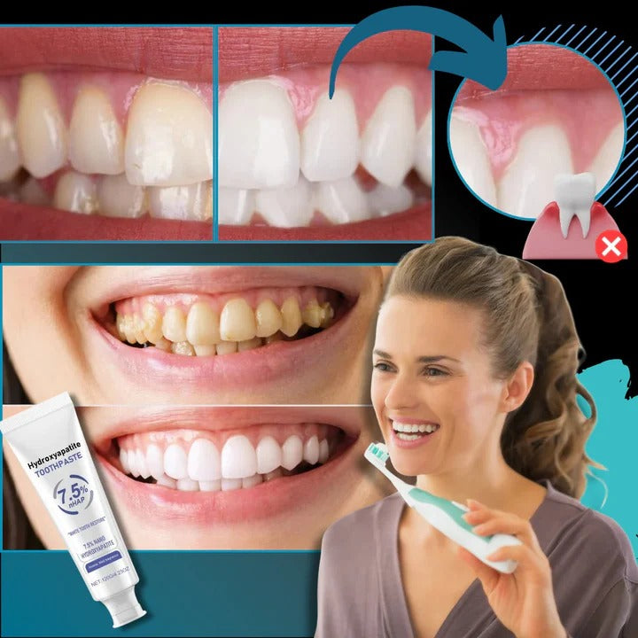 Nano Hydroxyapatite Toothpaste - Gentle Low Abrasive Formula for Effective Whitening & Enamel Protection
