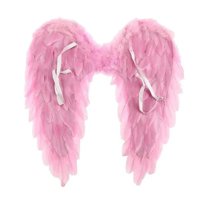 Foldable Feather Angel Wings for Costumes & Cosplay - Lightweight, Adjustable, Perfect for Halloween & Themed Events