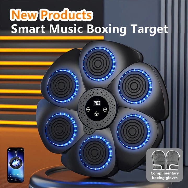 Wall-Mounted USB Rechargeable Music Boxing Target - Interactive Punching Bag with Sound Effects for Home Fitness & Fun