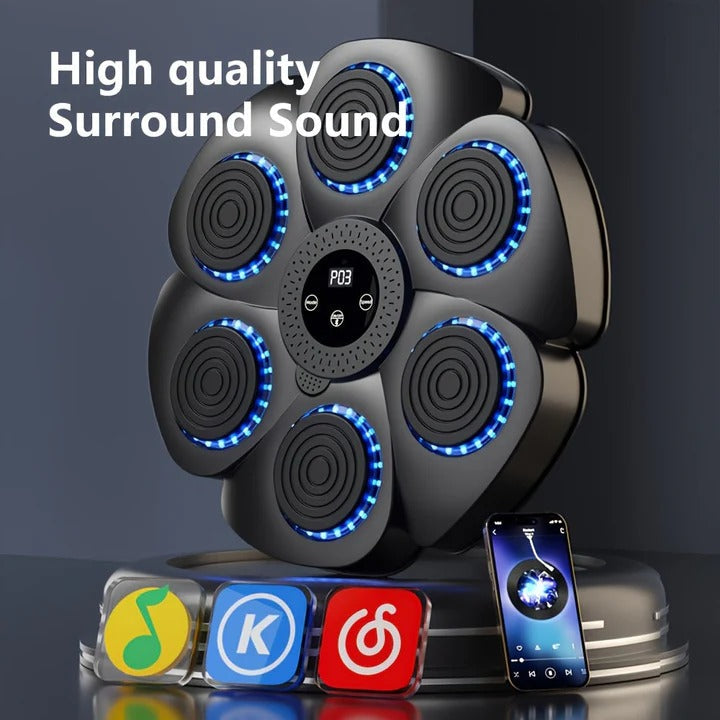 Wall-Mounted USB Rechargeable Music Boxing Target - Interactive Punching Bag with Sound Effects for Home Fitness & Fun