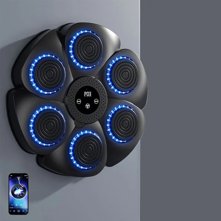 Wall-Mounted USB Rechargeable Music Boxing Target - Interactive Punching Bag with Sound Effects for Home Fitness & Fun