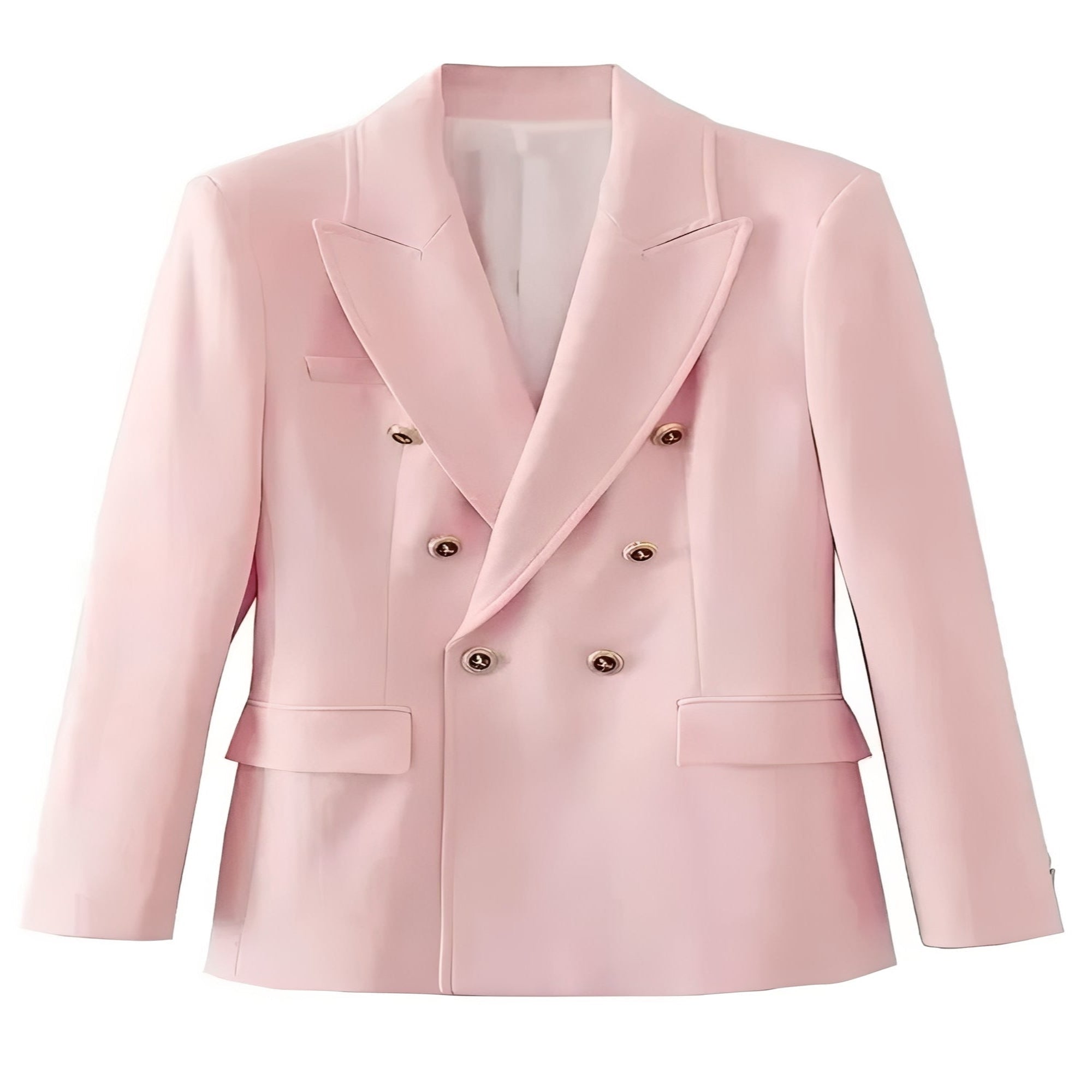 Women's Long Sleeve V-Neck Blazer with Button Front - Stylish & Versatile Jacket for Work & Casual Wear