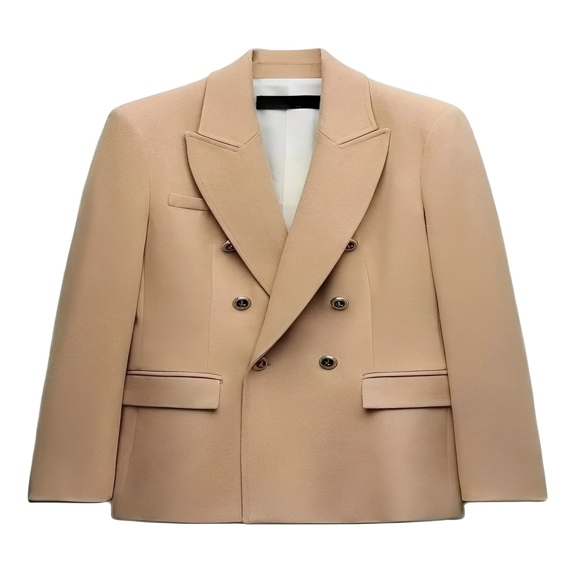 Women's Long Sleeve V-Neck Blazer with Button Front - Stylish & Versatile Jacket for Work & Casual Wear