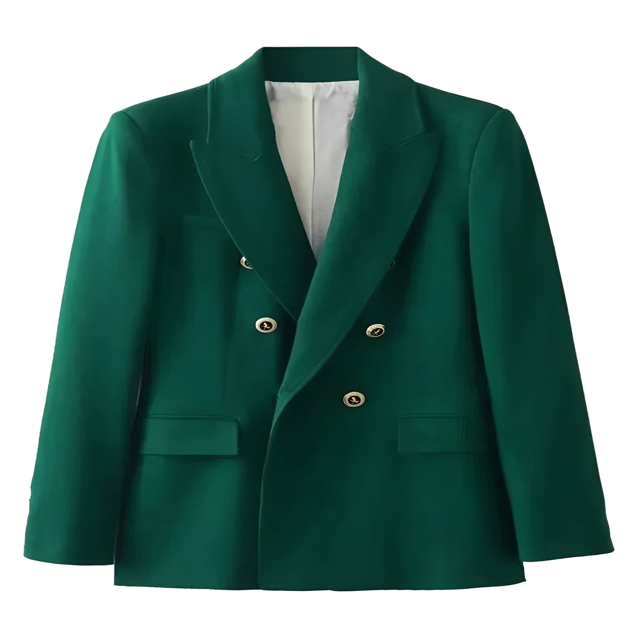 Women's Long Sleeve V-Neck Blazer with Button Front - Stylish & Versatile Jacket for Work & Casual Wear