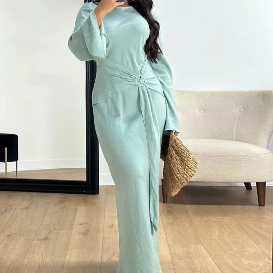 Elegant Women's Modest Abaya - Long Sleeve Flowing Silhouette for Stylish Comfort