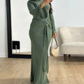 Elegant Women's Modest Abaya - Long Sleeve Flowing Silhouette for Stylish Comfort