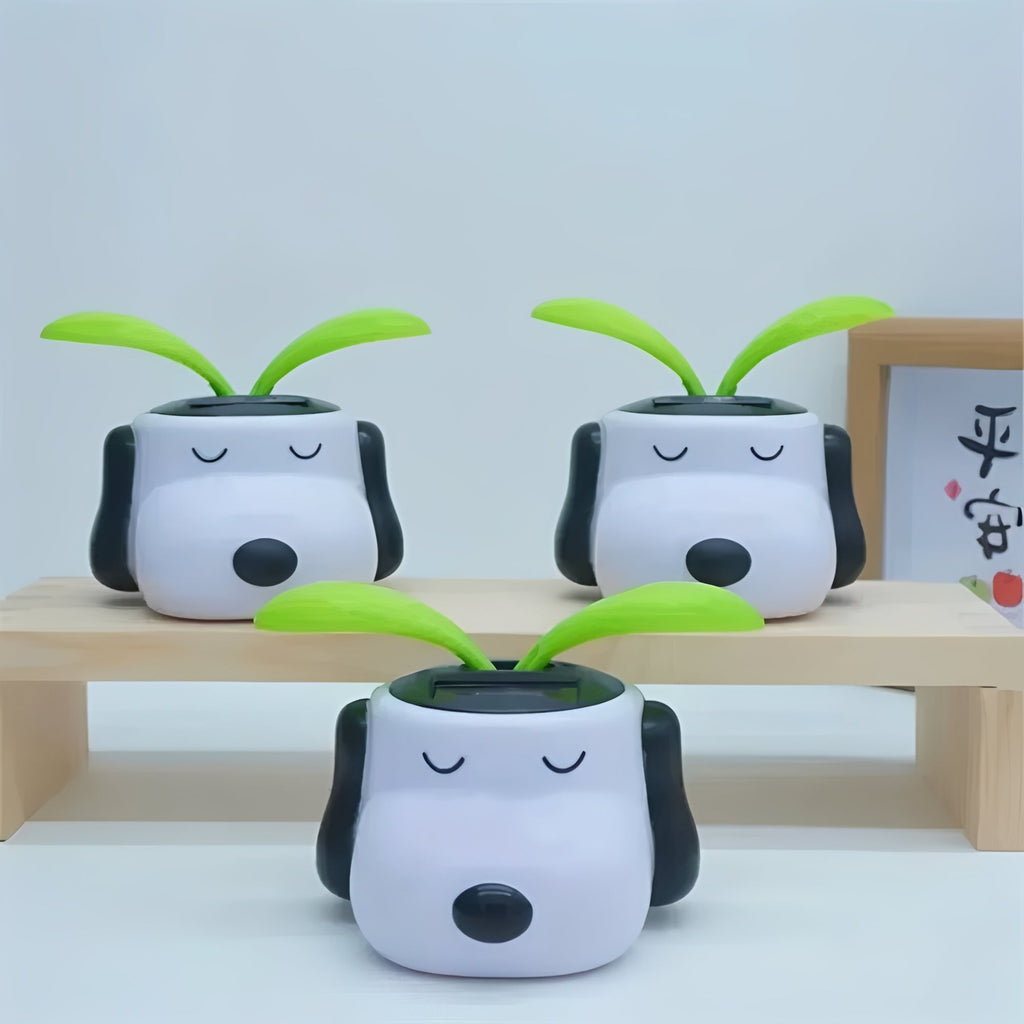 Solar-Powered Dashboard Bobblehead Ornament - Fun Car Interior Decor for All Vehicles