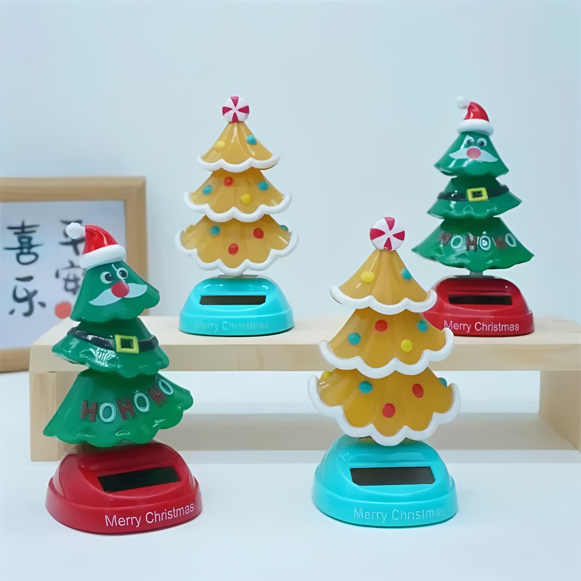 Solar-Powered Dashboard Bobblehead Ornament - Fun Car Interior Decor for All Vehicles