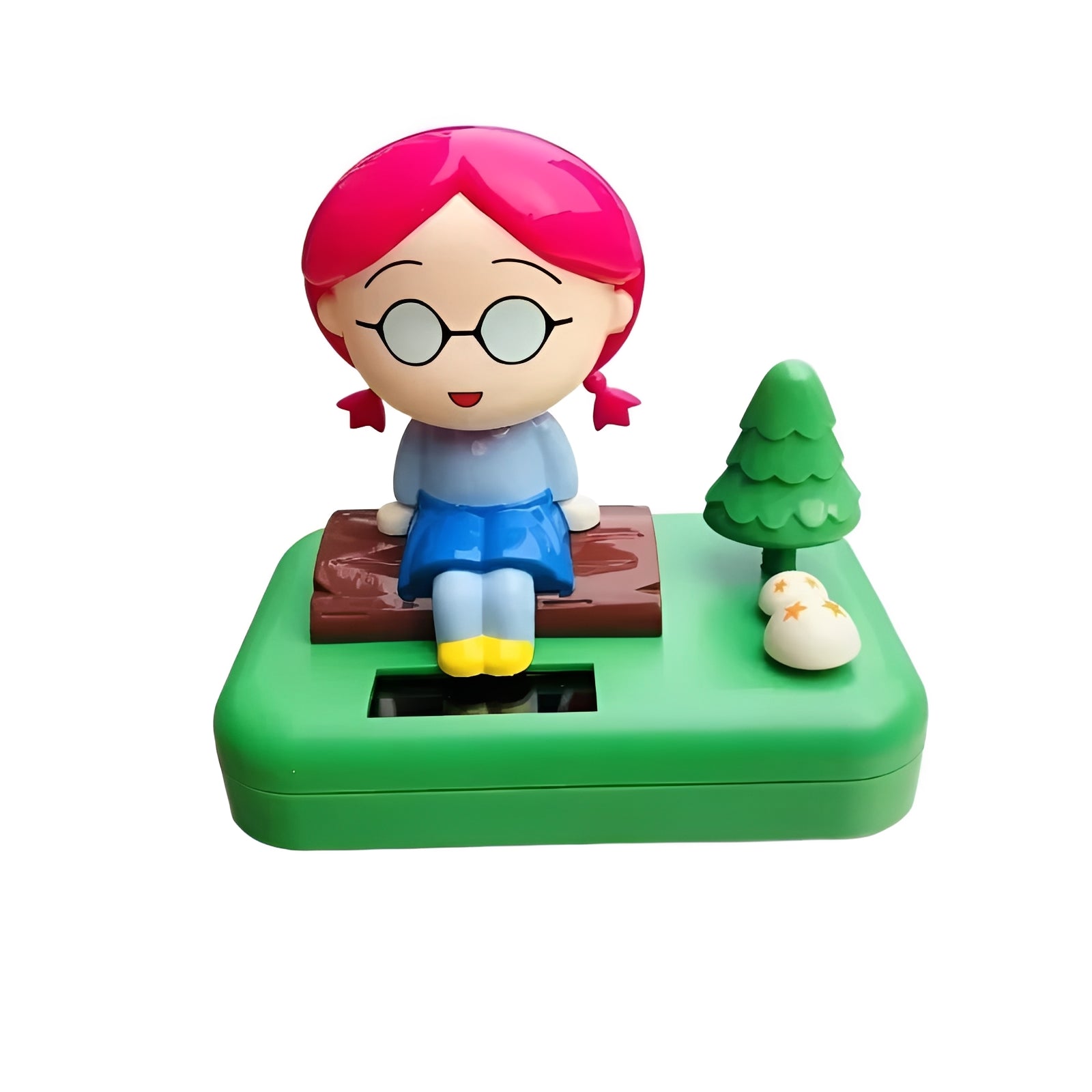 Solar-Powered Dashboard Bobblehead Ornament - Fun Car Interior Decor for All Vehicles
