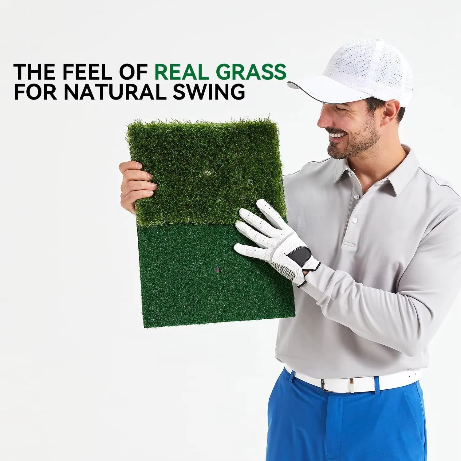 Premium Golf Practice Hitting Mat with Tee Hole - Ideal for Indoor & Outdoor Training